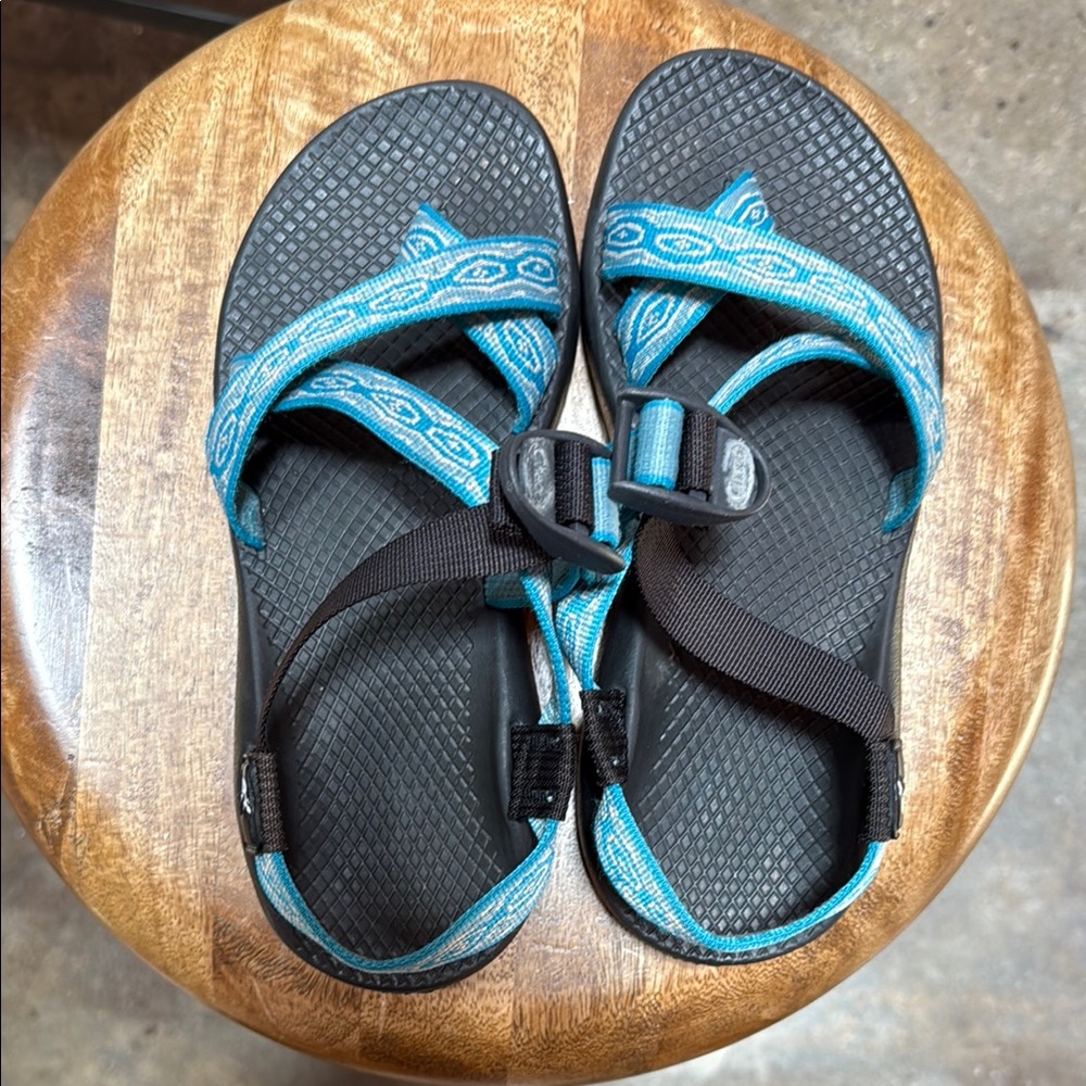 Chaco Blue and Black Sandals
